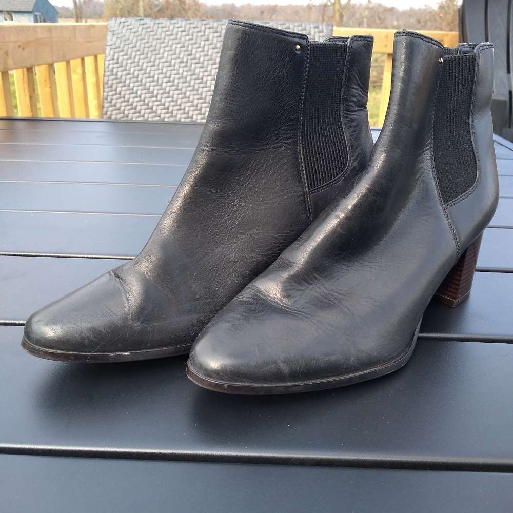 Women's Calvin Klein Black Chunky Block Heel Felda Booties, Size 6, Ankl… - Picture 2 of 16